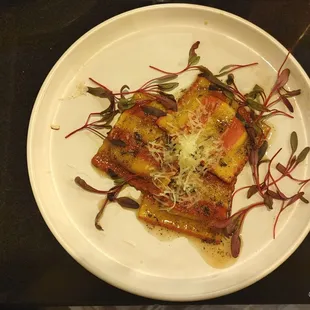 Lobster ravioli in sage beurre. Scrumptious!