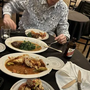 a man eating a meal