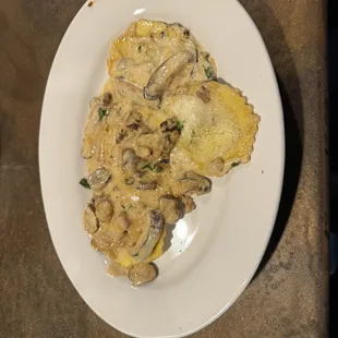 Mushroom ravioli