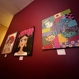 two paintings of fridables