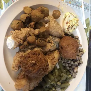 a plate of food on a table