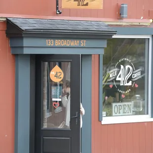 Closer look at the entrance. Since this photo was taken a pick-up window was added so customers do not even have to go inside.