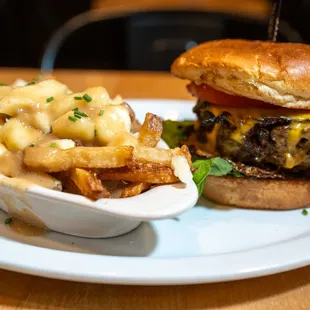 Monday Night Burger Deal - Smoked Meat Burger + Beer + Poutine/Fries for $20!