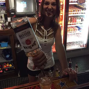 Great looking and friendliest bartender in the Metro!!