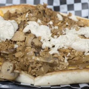 Chicken philly with garlic aioli