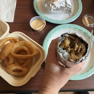 The small (half mile) philly arrived nuclear hot, I chopped it in half to share. We got their house sauce on the side and loved it. 29DEC24