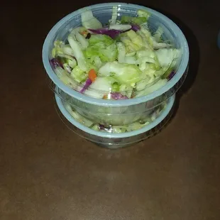 Slaw that comes with the pupusas