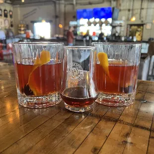 Old Fashioned with house distilled spirits.