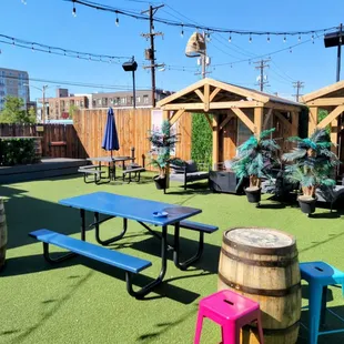 Summer beach theme on the patio