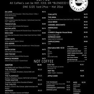 Drink Menu