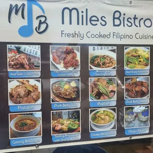 Miles Bistro Menu Pic