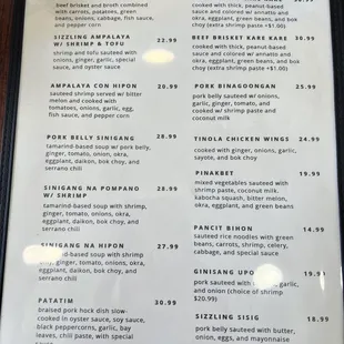 Food Menu Price