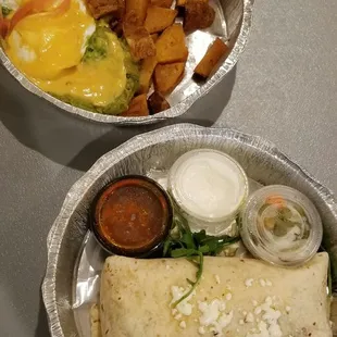 Guacamole Benedict &amp;  El Guapo Burrito