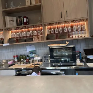 a man sitting at a counter