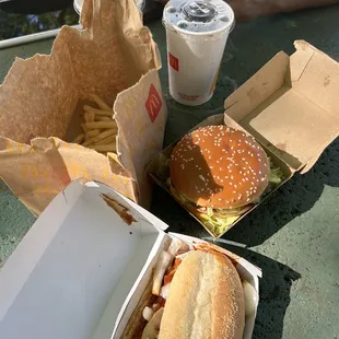 Enjoying McDonald&apos;s @ the park