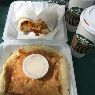 Enjoying our breakfast at the park!