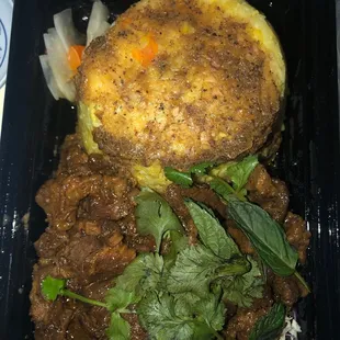 a meal in a plastic container