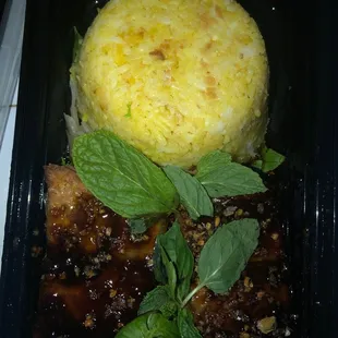 a meal in a plastic container