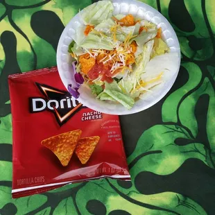 Display of what's in a "Taco in a Bag"