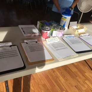 Post COVID opening-Parents are not allowed into the school &amp; children are escorted in. Pens are sanitized after each use.