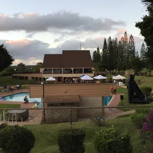 Letting people in for Movie by the Pool.