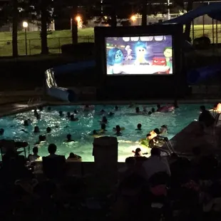 Floaties aren&apos;t normally allowed but are allowed in the dark for Movie by the Pool