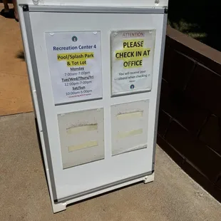 Pool/splash park/tot lot summer hours