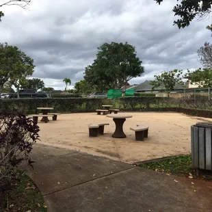 Open area just outside of the pool.