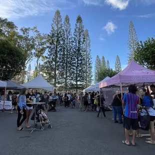 Food vendors were outside