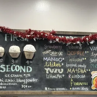 Menu as of 1/3/25