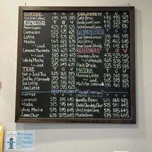Menu as of 1/3/25