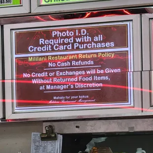 Photo I.D required for credit card purchases. (Too many ppl be purchasing food with identity theft )