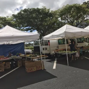 Two produce tents