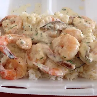 Creamy Shrimp Scampi All Rice