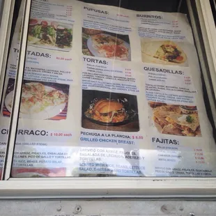 menus and prices