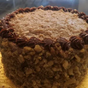 a cake on a cooling rack