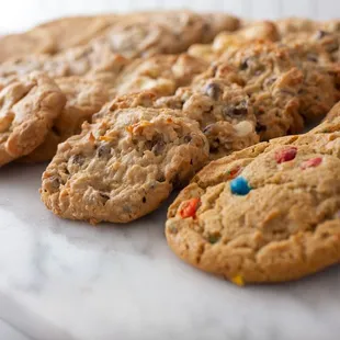 a variety of cookies