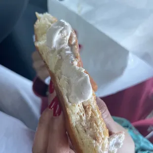 Cinnamon ice cream plain doughnut