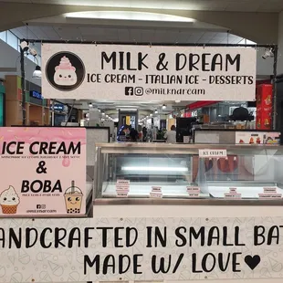 ice cream and boba handcrafted in small batches made with love