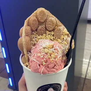 Strawberry ice cream Puffle