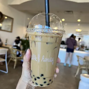 Campfire latte + boba