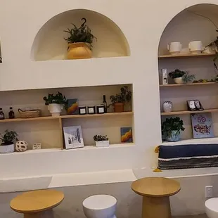 a corner of a coffee shop