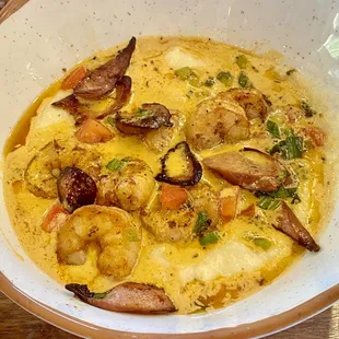 Shrimp and grits.  Super flavorful and rich!