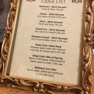 Cider List!