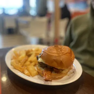 Surf and Turf Seafood Burger