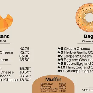 More of our menu:)