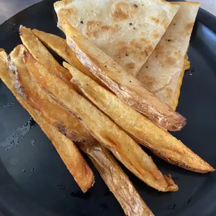 Kids quesadilla....the fries are sooo good
