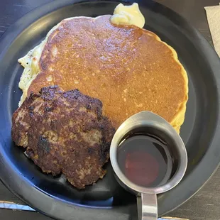 Kids pancake plus 1 sausage patty.  All tasted so good