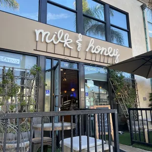 Outside area, photo taken at table on sidewalk