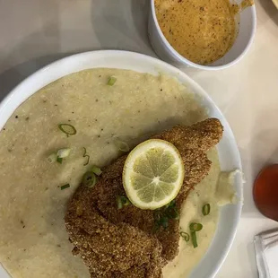 Fish and grits